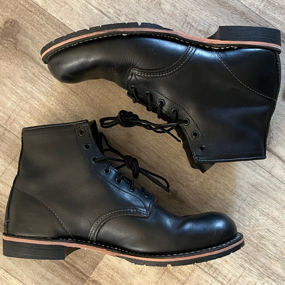 Red Wing Shoes Black Leather Boots - Picture 4 of 10